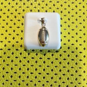 925 gold plated sterling silver football pendant🏈